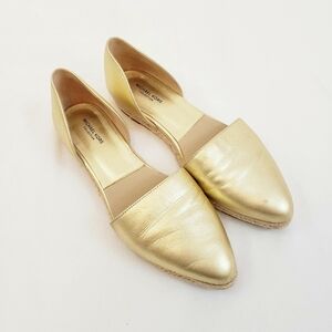 Michael Kors Collection Corey Espadrille Flats Shoes Metallic Gold